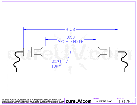 UV Curing Lamp - Zund UVjet 215-Plus VZero 085A UV Curing Lamp Bulb