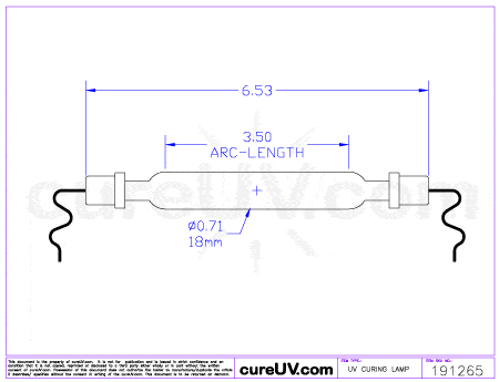 UV Curing Lamp - Zund UVjet 215-Plus VZero 085D UV Curing Lamp Bulb