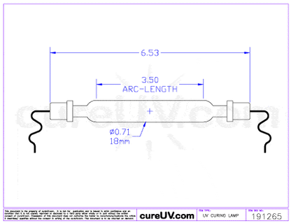 UV Curing Lamp - Zund UVjet 215-Plus VZero 085D UV Curing Lamp Bulb