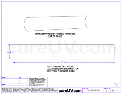 UV Curing - Liberty Freedom SMI2H104 UV Curing Reflector Liners