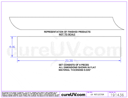 UV Curing - M&R Part # 1036000A UV Curing Reflector Liner