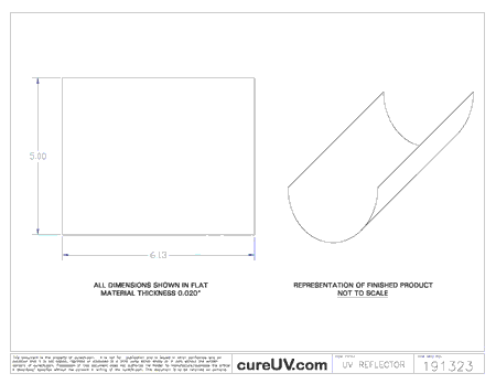 UV Curing - Power-Shot 1100 Handheld UV Curing Reflector Liner