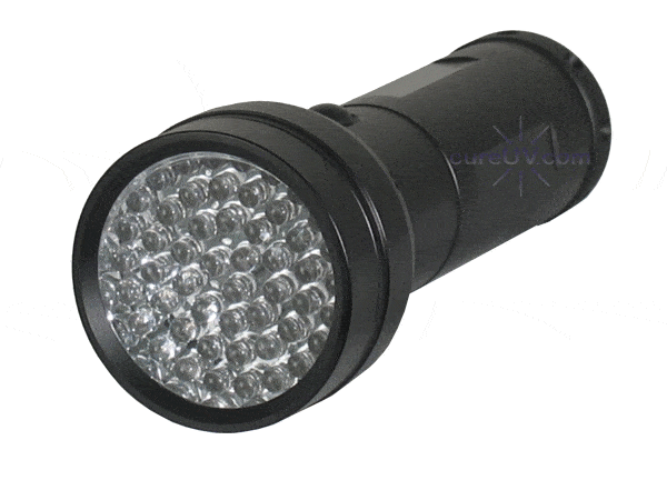 UV Detection - 51-LED Portable UV Inspection Flashlight - 395nm Blacklight