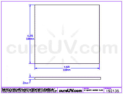 UV Quartz Plate - Gandinnovations Jeti 1224 UV Quartz Plate