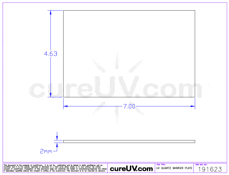 UV Quartz Plate - Zund UVjet 215-Plus UV Quartz Plate